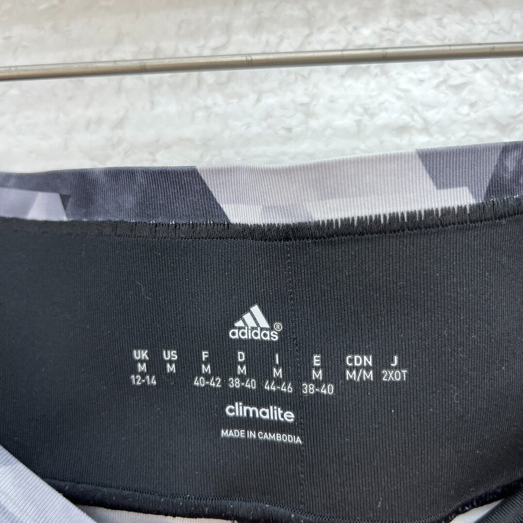 Adidas Abstract Print Gray Leggings Size M