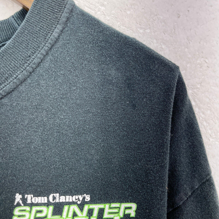 Vintage Tom Clancy's Splinter Cell Double Agent Black T-shirt Size L Video Game
