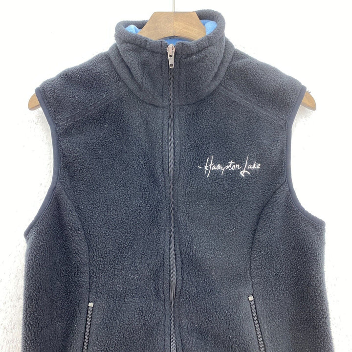 Patagonia Synchilla Hampton Lake Spell Out Fleece Vest Jacket Black Size M