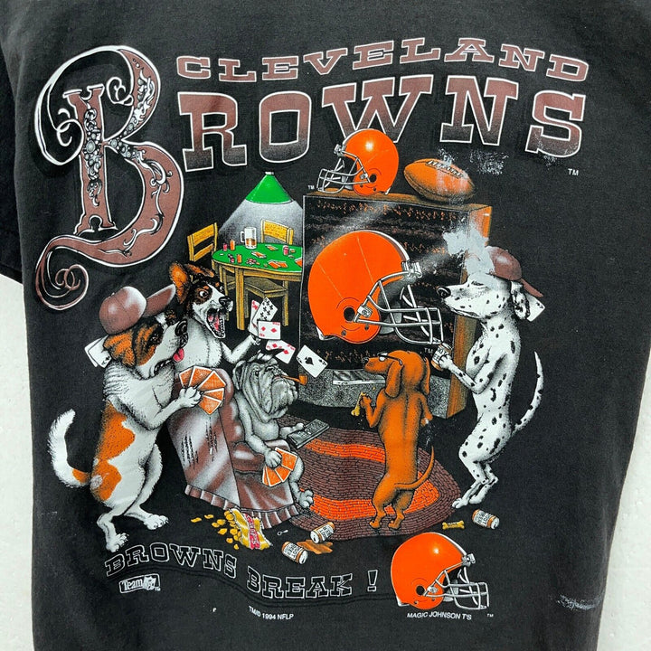 Vintage Cleveland Browns 1994 NFL Black T-shirt Size M Single Stitch