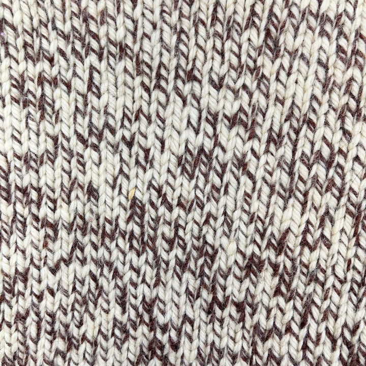 Vintage Cowichan Brown Full Zip Knit Sweater Wool Cardigan Size M