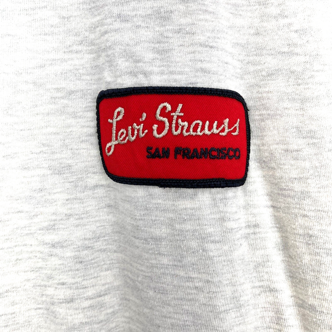Vintage Levi Strauss San Francisco Gray Ringer T-shirt Size M