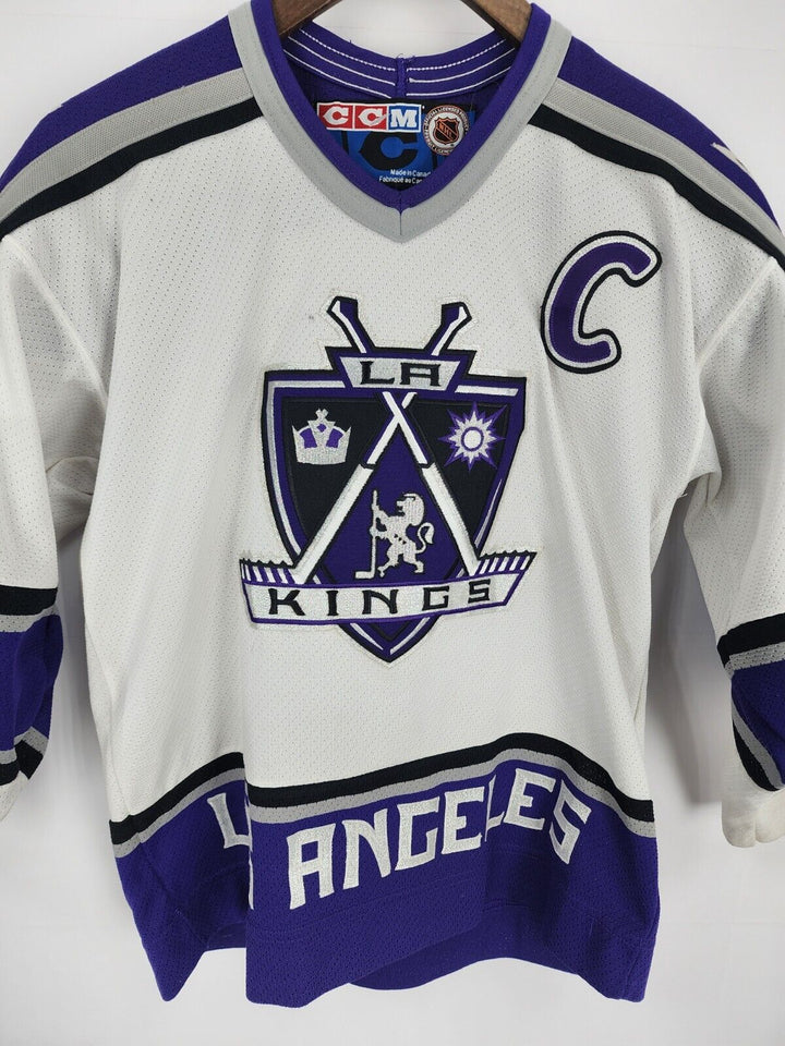 Los Angeles Kings Jersey Boys L white retro Starter Authentic jersey LA Kings