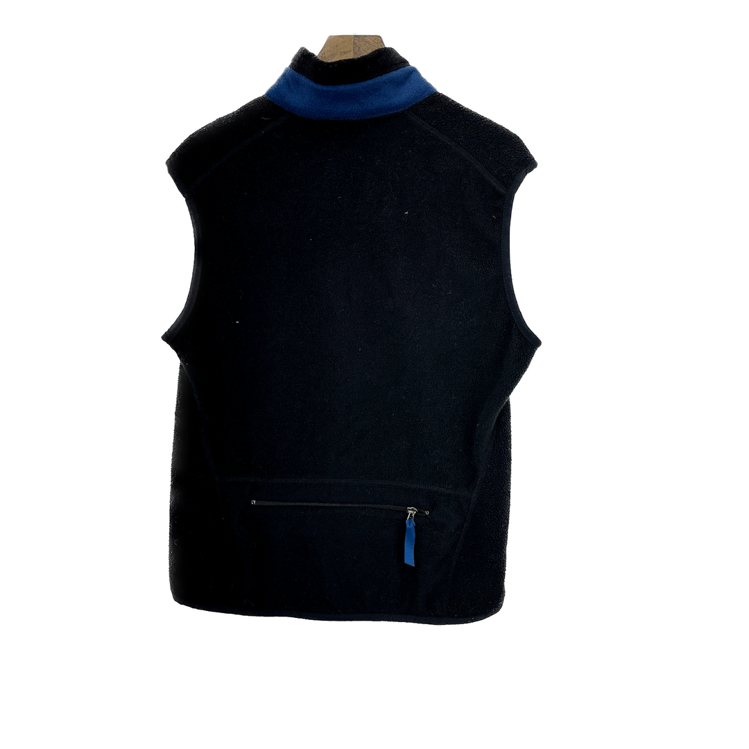 Vintage Patagonia Full Zip Black Fleece Vest Jacket Made in USA Size M