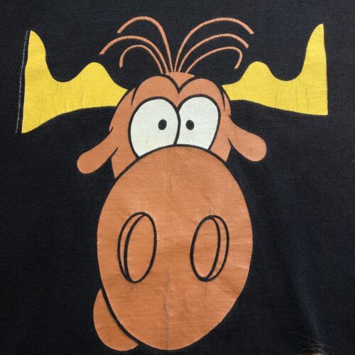 Vintage Bullwinkle Taco Bell Greeting Taco Lovers Black T-shirt Size XL