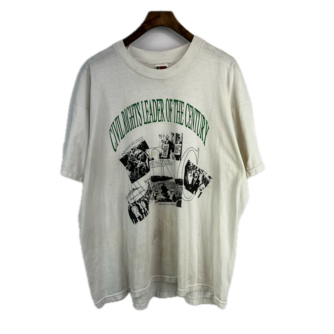 Vintage Martin Luther King March oh Washington Civil Rights T-shirt White Sz XL