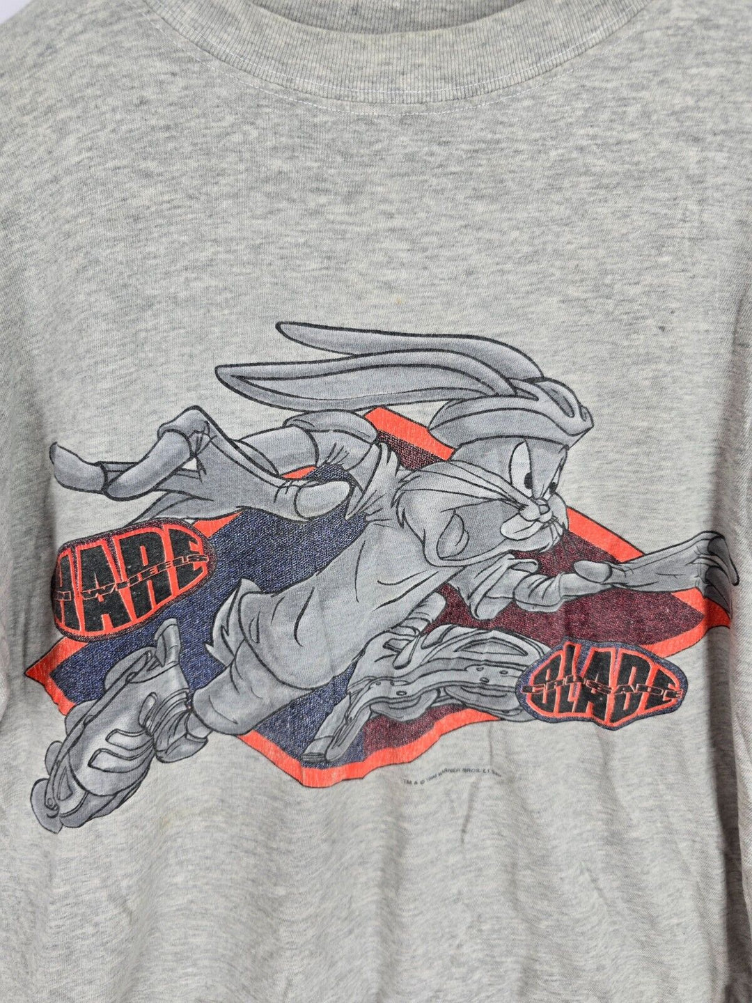 Vintage 1995 Bugs Bunny Roller Blades T Shirt 90s Looney Tunes Size XL Gray