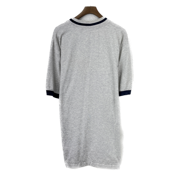 Vintage Fila Athletic 33 Ringer Gray Short Sleeve Sweatshirt Size M