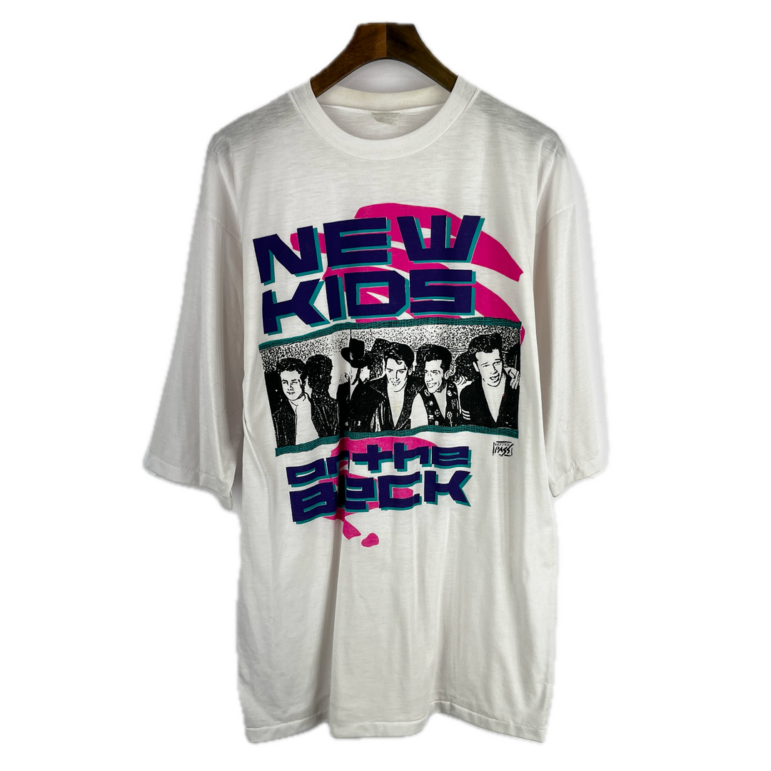 Vintage 1990 NEW KIDS ON THE BLOCK CONCERT T-Shirt Size S Rock Single Stitch