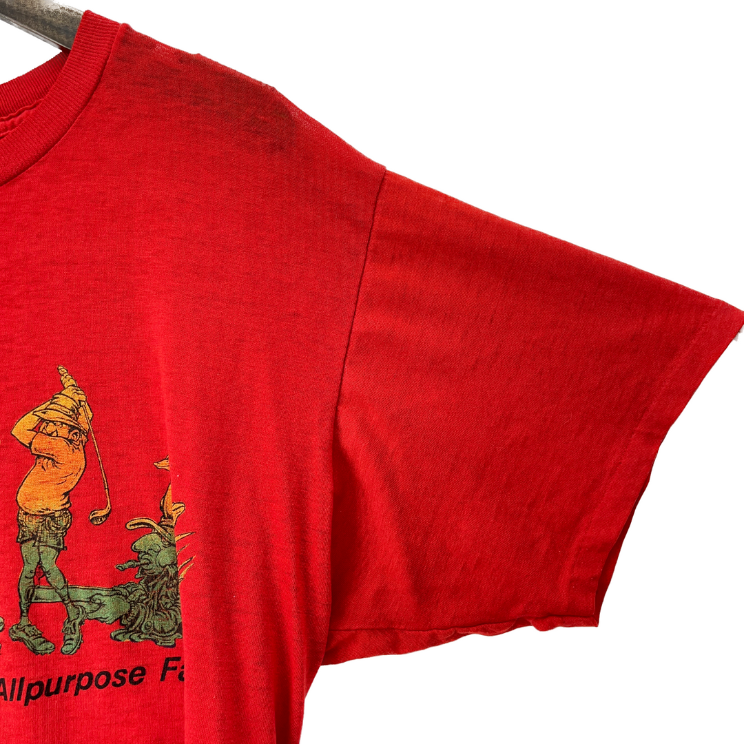 Vintage "World's Greatest General Allpurpose Father" Quote Red T-shirt Size M