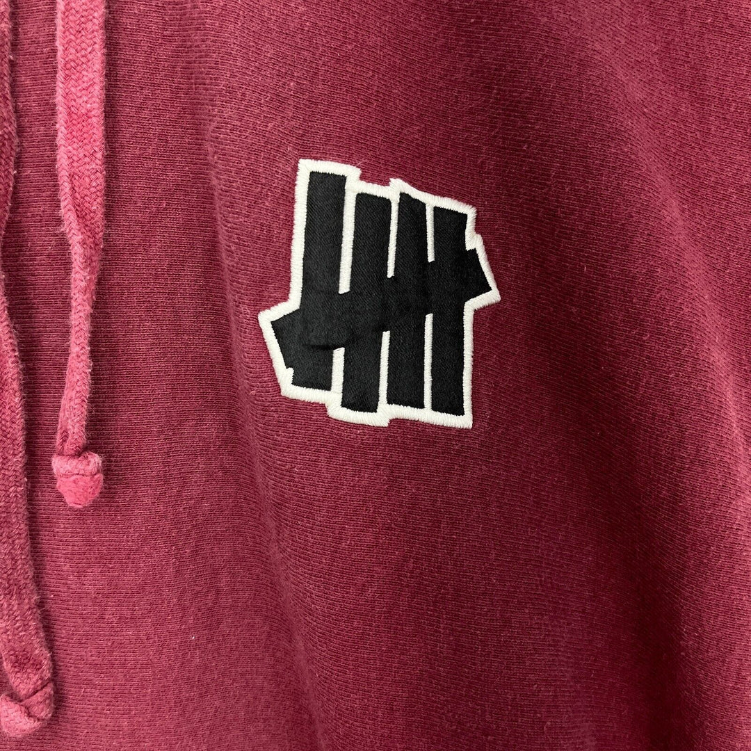 Vintage Undefeated Burgundy Hoodie Size M Pullover