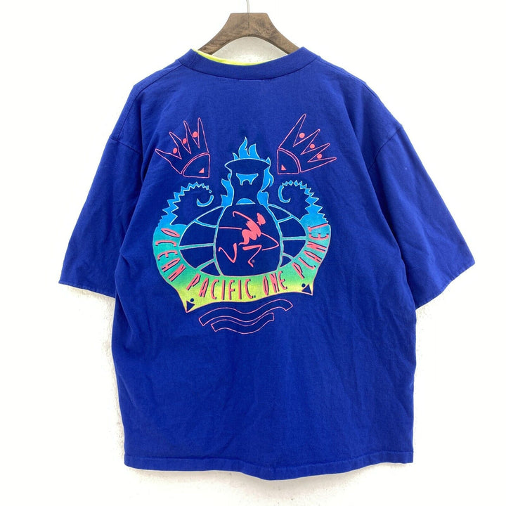 Vintage Ocean Pacific One Planet T-shirt Size L Blue