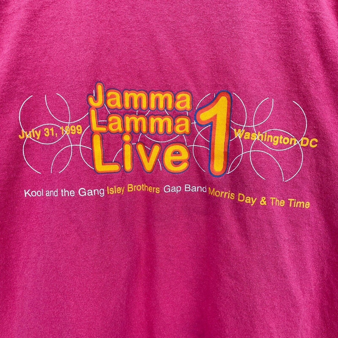 Vintage The New Jam'n Jamma Lamma Morning Show Live Pink T-shirt Size 2XL