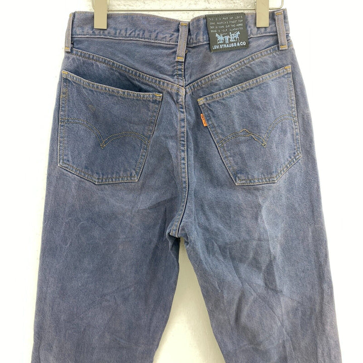 Levi Strauss Orange Vintage Garment Dye Blue Jeans Size 32 x 35