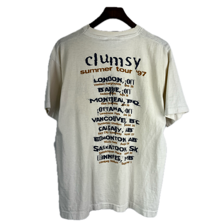 Vintage Our Lady Peace 'Clumsy 1998 Tour' Y2K White T-shirt Size L