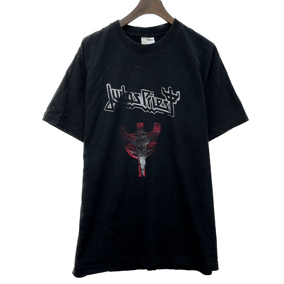Vintage Judas Priest Rock Band Graphic Print Black T-shirt Size S