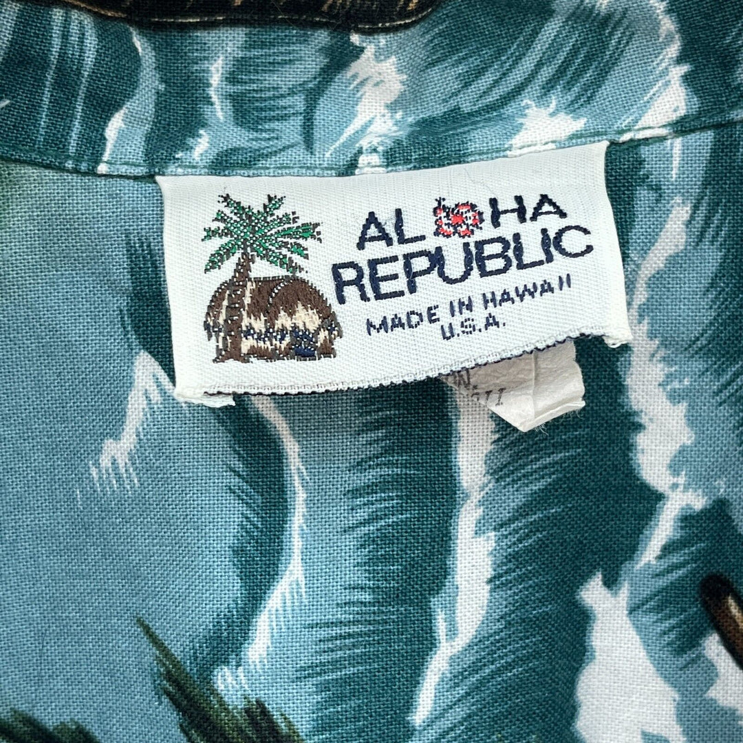 Vintage Aloha Republic Hawaii Print Button Up Shirt Size S