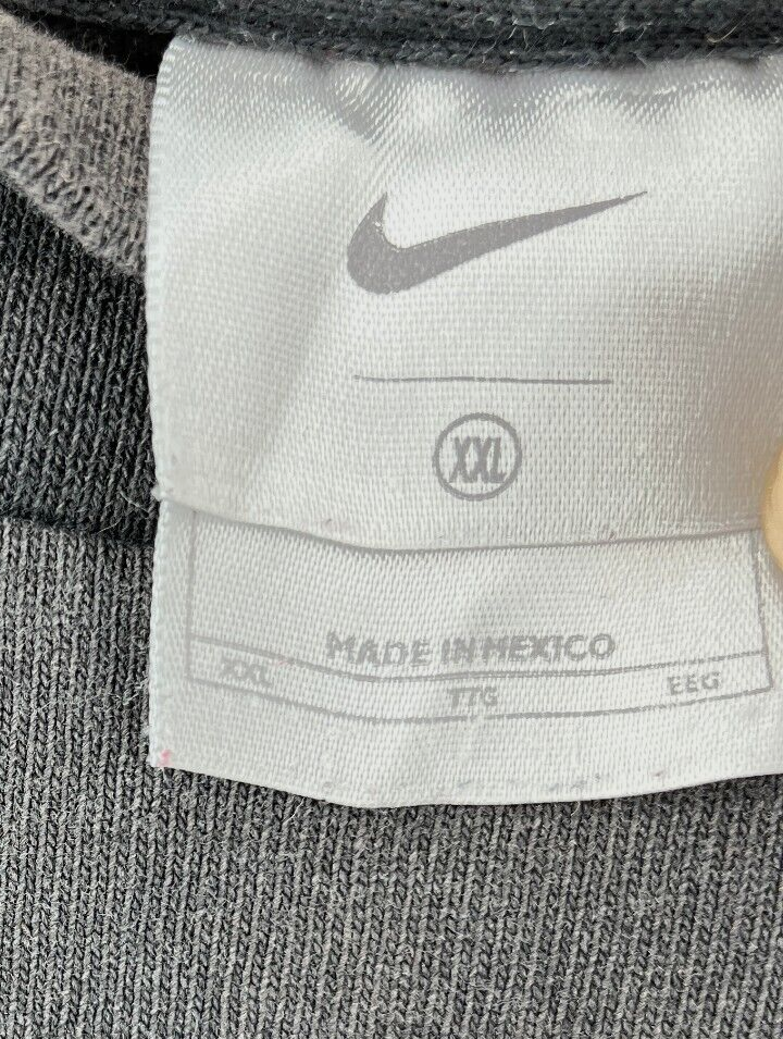 Vintage Nike Men's XXL Black Mock Neck Swoosh Check Pullover Sweatshirt