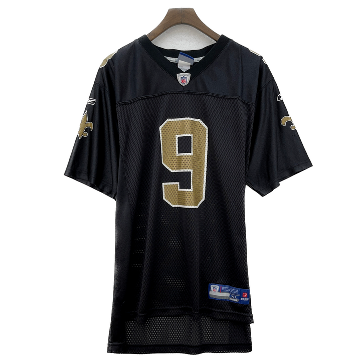 Vintage Reebok New Orleans Saints NFL Drew Brees #9 Black Jersey Size XL