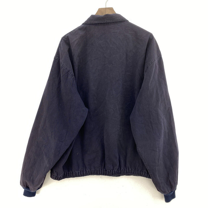 Vintage Polo Ralph Lauren Full Zip Bomber Cotton Navy Blue Jacket Size XL