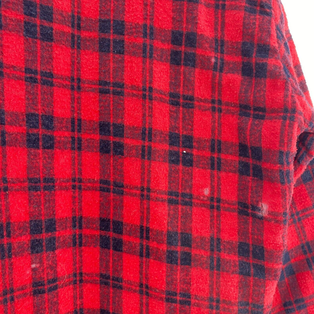 Palermo Quilted Lined Red Checked Shirt Jacket Button Up Size XL