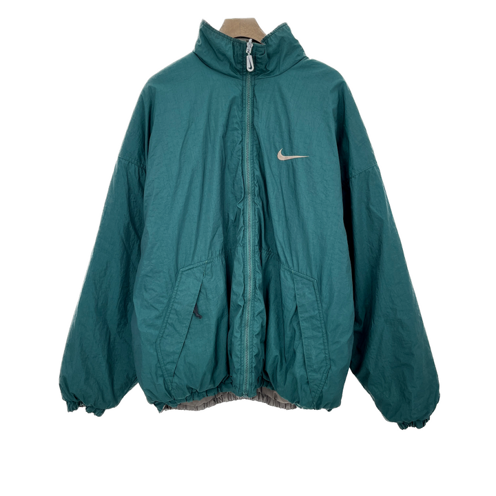 Vintage Nike Swoosh Reversible Green Full Zip Jacket Size XL