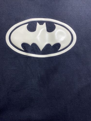 Vintage DC Comics Batman 3D Logo Black T-shirt Size S Kids