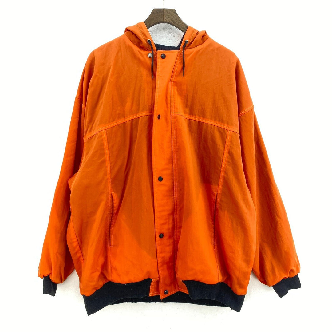 Vintage Reebok Global Expansion Orange Hooded Full Zip Jacket Size M
