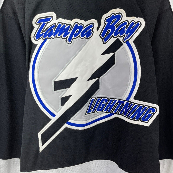 Vintage Starter Tampa Bay NHL Eastern Conference Hockey Jersey V Neck Black XL