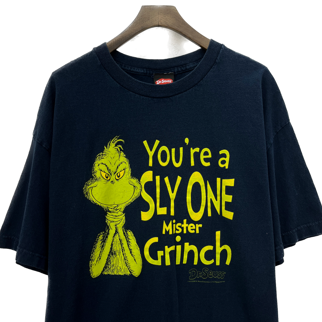 2006 The Grinch Dr. Suess Movie Promo Vintage T-shirt Size XL Black Cartoon Y2K