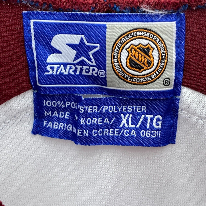 Vintage Starter Colorado Avalanche White NHL Hockey Jersey Size XL