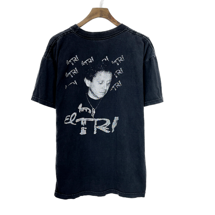 Vintage El Tri Mexican Rock Band Alex Lora Black T-shirt Size M