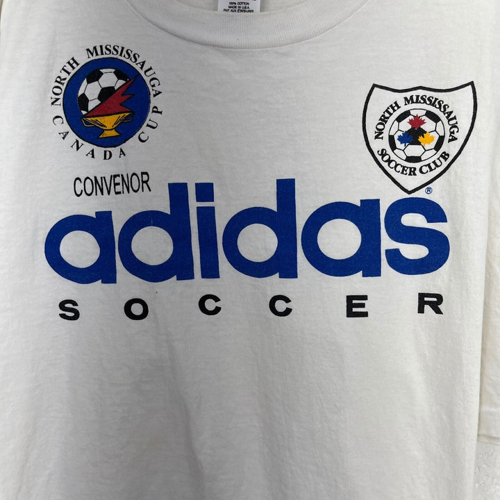 Vintage North Mississauga Canada Cup Soccer White T-shirt Size XL