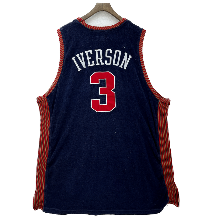 Allen Iverson #3 Syracuse Nats D'Funkd Hardwood Classics Jersey Size 2XL Blue