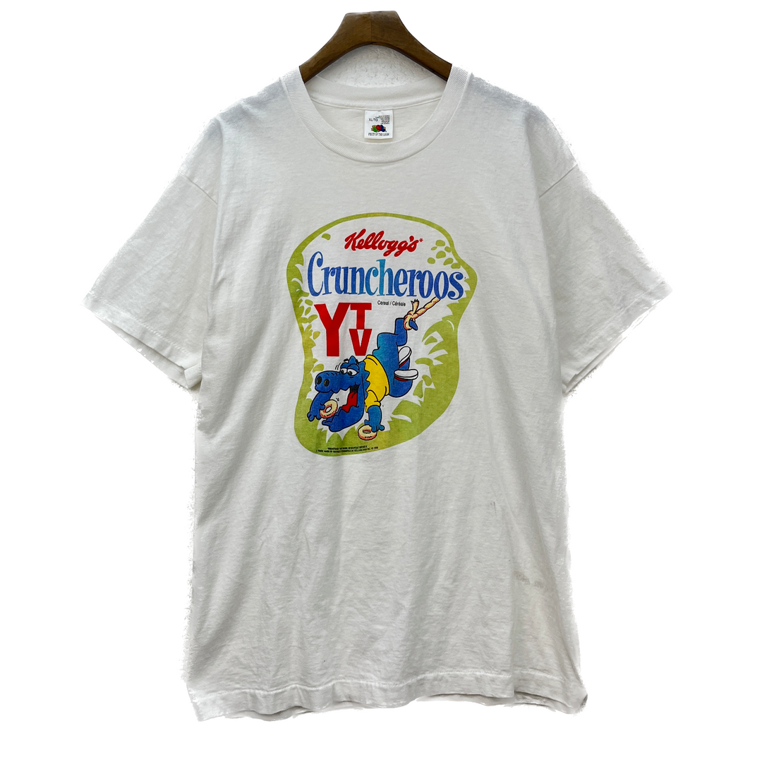 1992 Cruncheroos Cereal Kellogg's Vintage T-shirt Size XL White Single Stitch