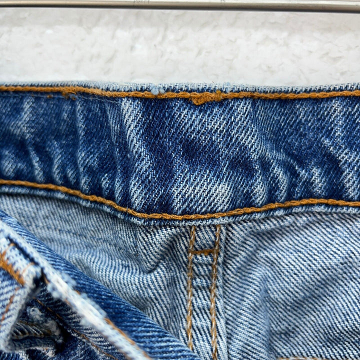 Vintage Levi's 619 Orange Tab Medium Wash Blue Denim Jeans Size 32 x 34