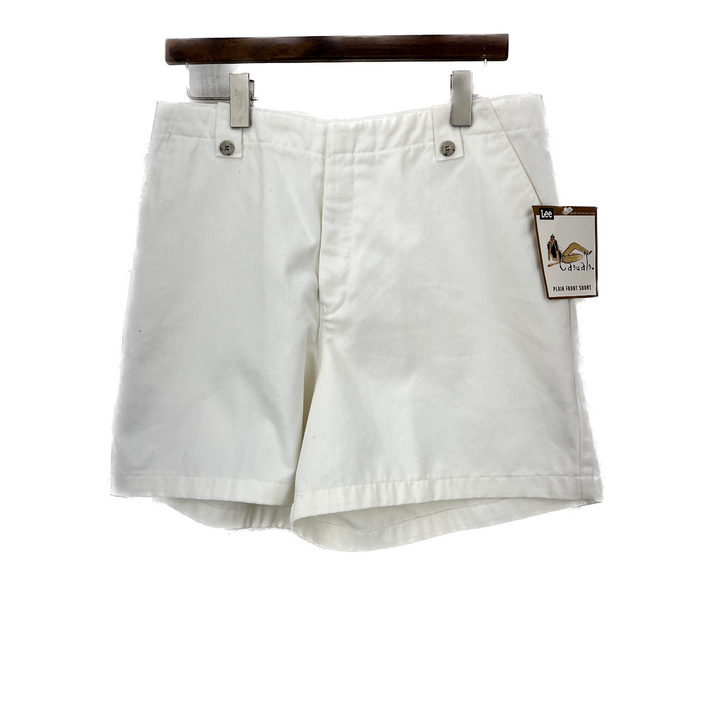 Vintage Lee Plain Front White Bermuda Short Size M