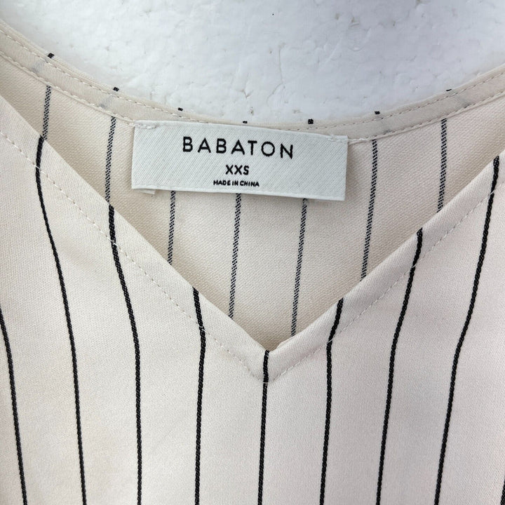 ARITZIA BABATON Vertical Stripe Ivory Camisole Size XXS