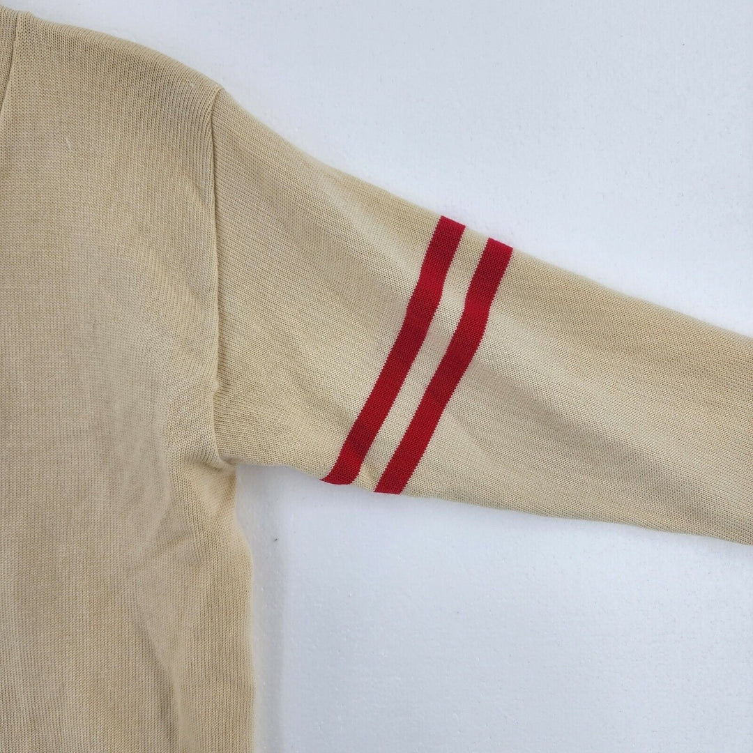 Vintage Cream Wool Knit Cardigan Size S