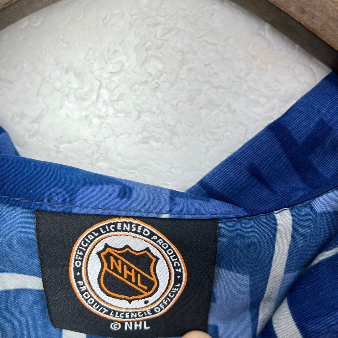 Vintage Toronto Maple Leafs NHL Blue Button Up Shirt Size L