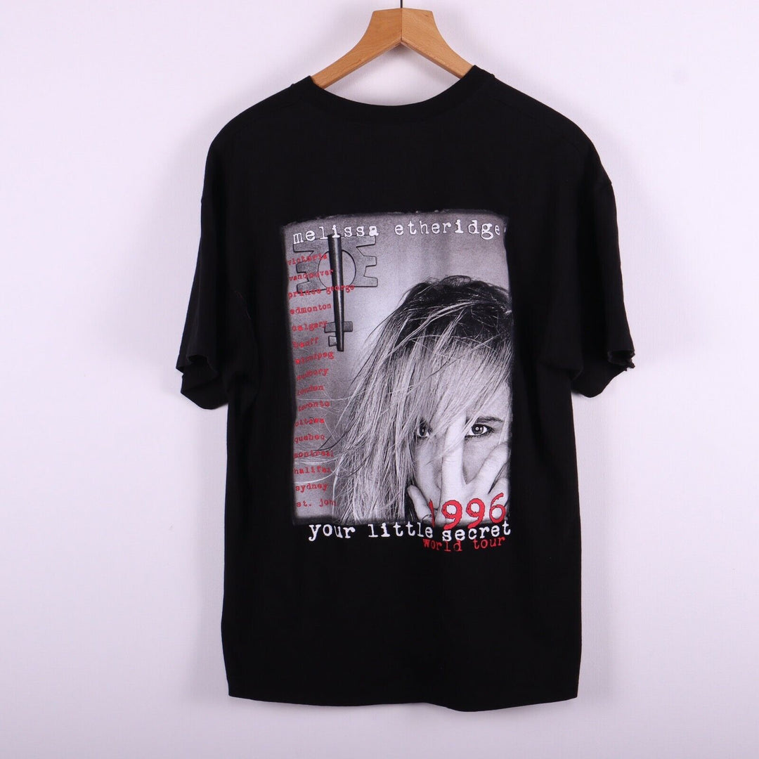 1996 Melissa Etheridge Your Little Secret Tour Vintage Black T-shirt Size XL