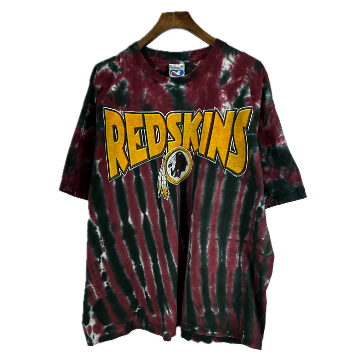 Vintage Washington Redskins Liquid Blue Tie Dye T-shirt NFL Red Size XL