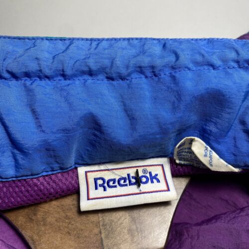Vintage Reebok Purple Pullover Quarter Zip Light Jacket Size S