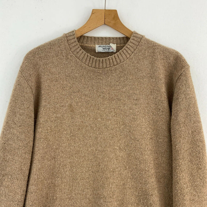Vintage Wool Knit Crewneck Sweater Size L 90s