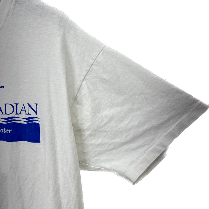 Vintage Clearly Canadian Sparkling Mineral Water White T-shirt Size XL