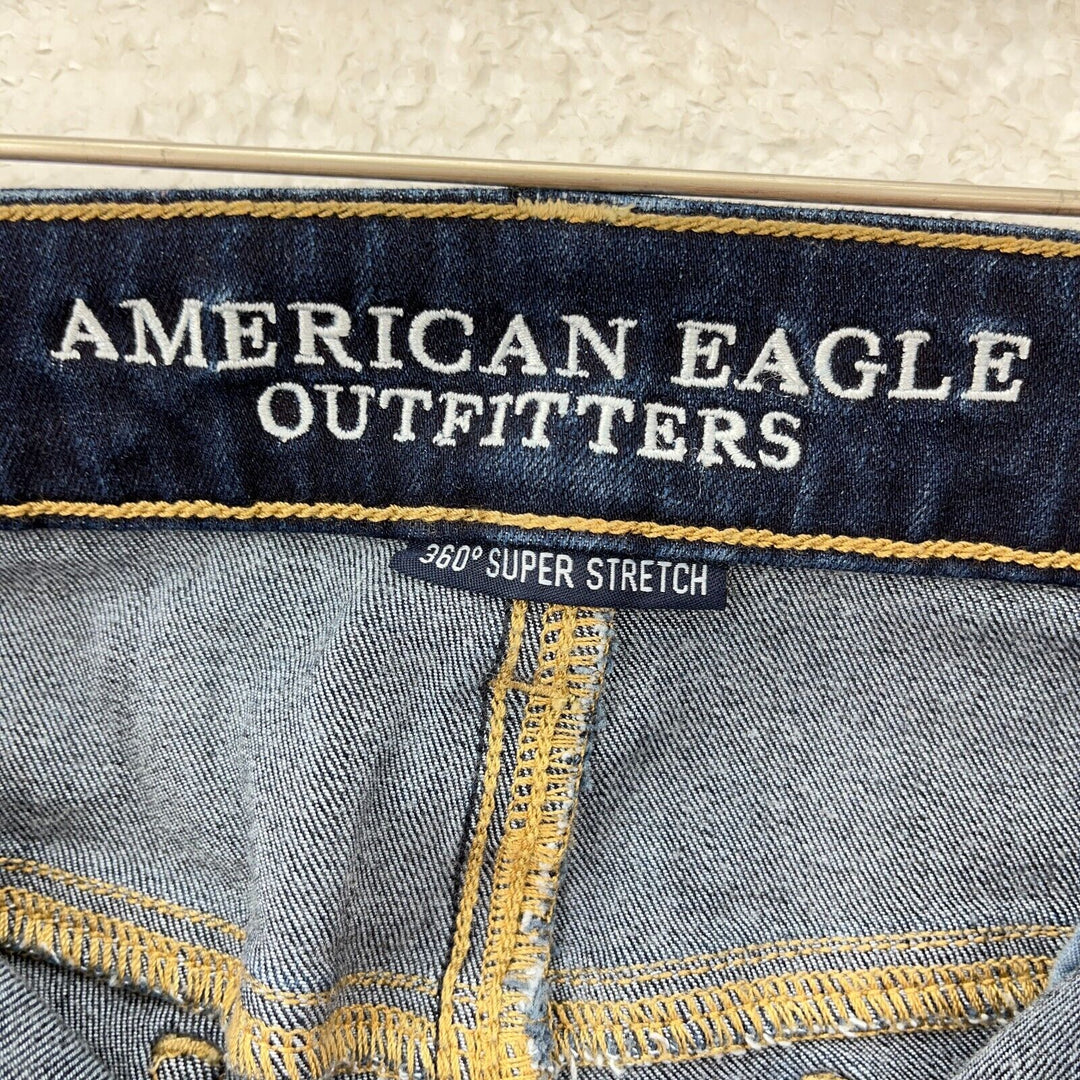 AMERICAN EAGLE Super Stretch Blue Dark Wash Jegging Jean Size 14