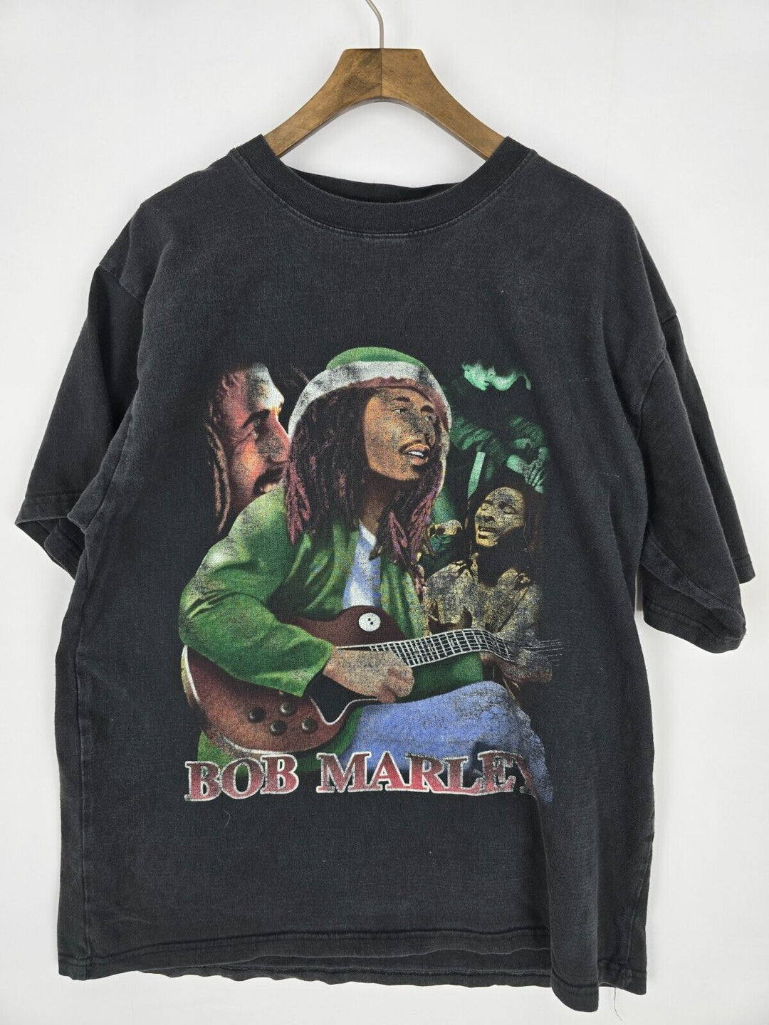 Vintage Bob Marley T Shirt Reggae Hip Hop Dance Double Sided Rap Tee XXL