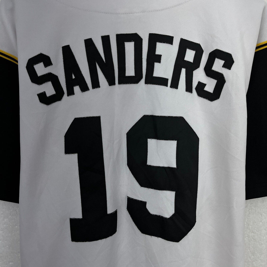 Vintage Pittsburg Pirates MLB Baseball Sanders #19 White Jersey Size L