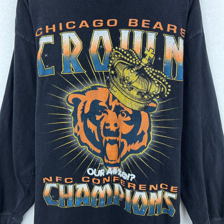 Vintage Chicago Bears NBA Crown NFC Conference Long Sleeve T-shirt Size 3XL