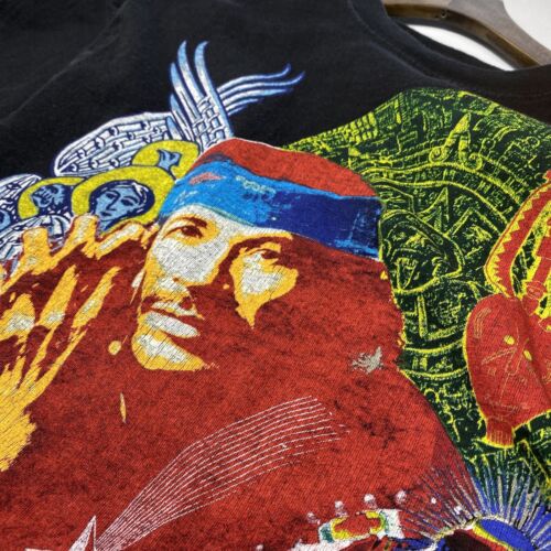 1996 Carlos Santana Heaven Smiles Vintage T-shirt Size M Black Single Stitch 90s